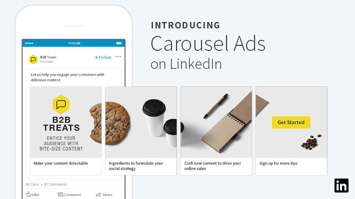 LinkedIn carousel posts and ads