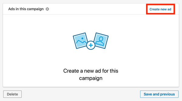 Click on create new ad 