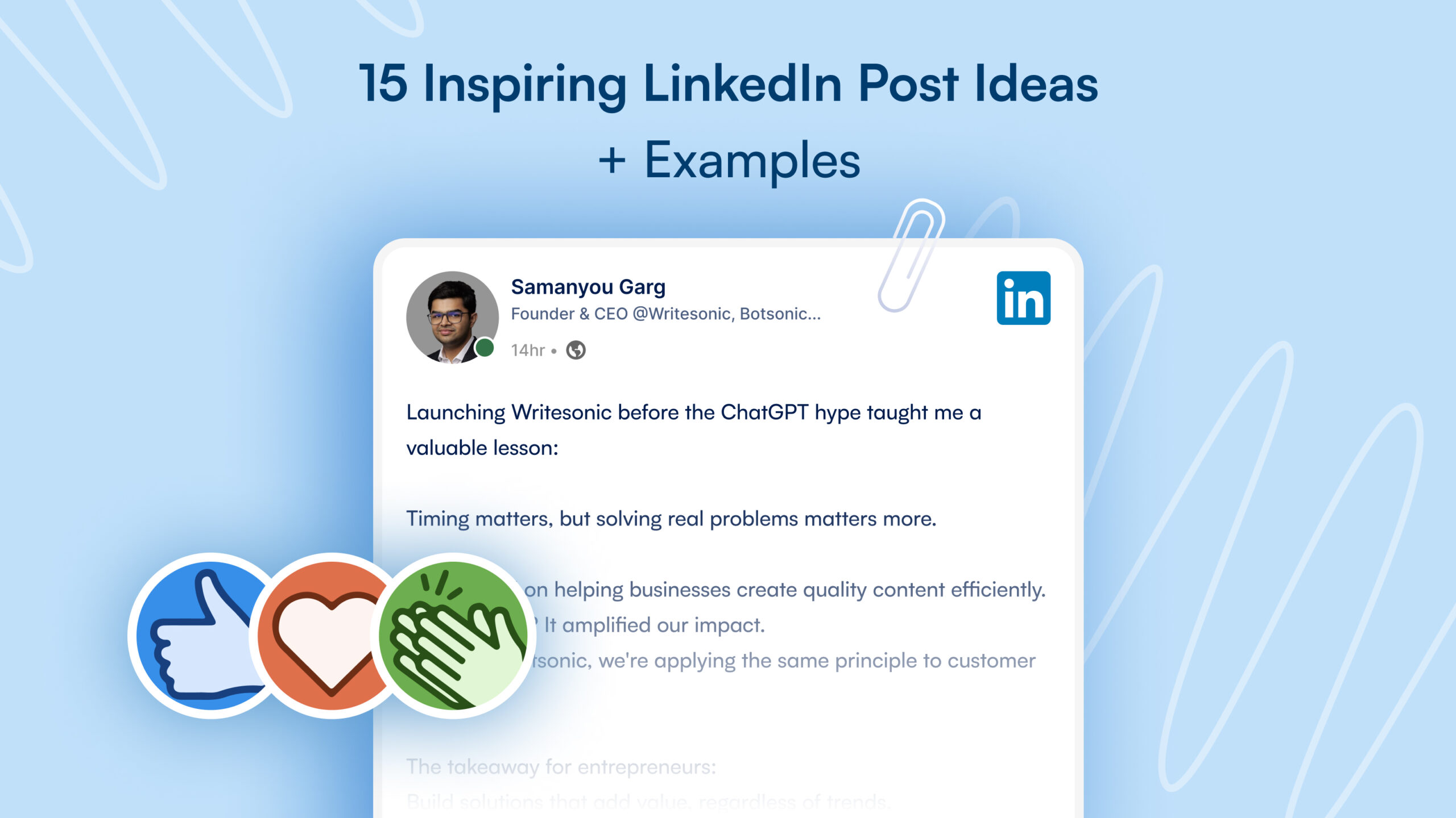 15 Inspiring LinkedIn Post Ideas (+ Examples) for Your Page